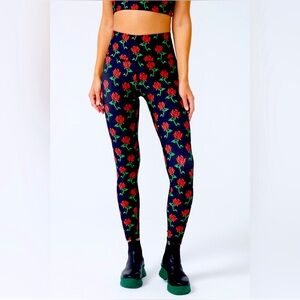 Terez Fresh Floral DuoKnit Leggings (NWT) $139